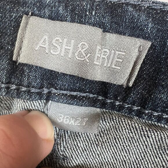 Ash & Erie Slim Straight Blue Jeans Denim Short Inseam Men's 36x27 - Picture 7 of 13
